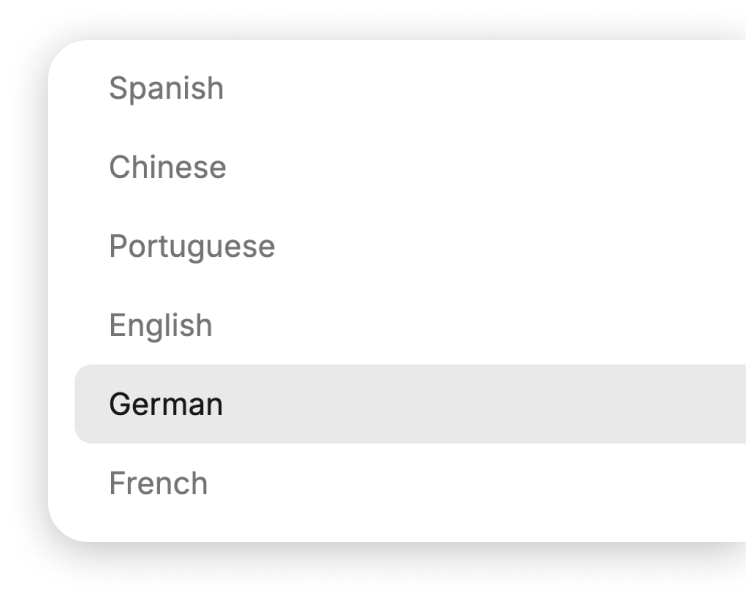 Translation options